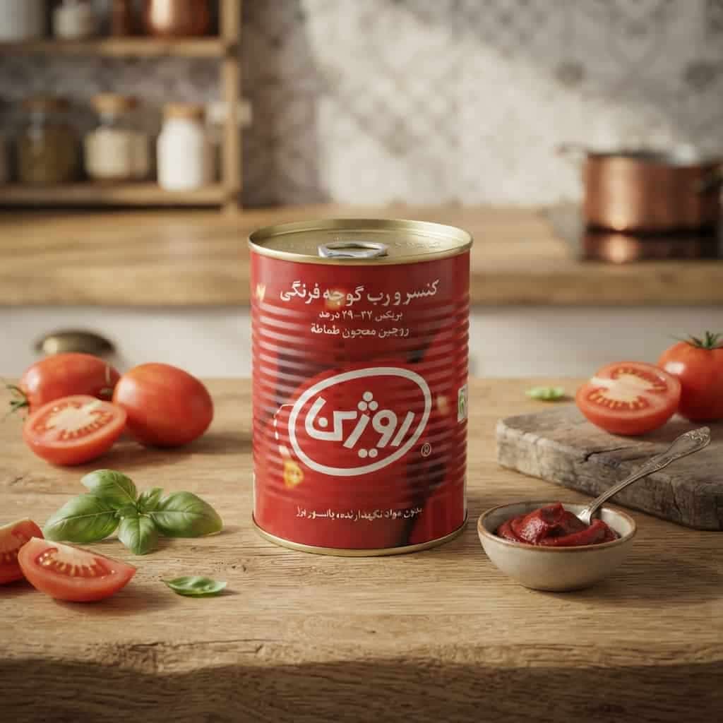 رب گوجه فرنگی روژین ۴۰۰ گرم با بسته بندی اقتصادی
